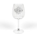 Floral Wreath Monogram Wine Glass 12oz | Personalized Stemmed Glass